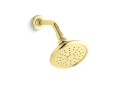 Kallista P24871-00-ULB Air-Induction Showerhead with Arm Bellis(R) - Unlacquered Brass