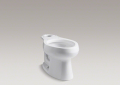 Kohler® 4198-0 Wellworth® Toilet Bowl, White, Elongated Shape, 12 or 14 in Rough-In, 14-1/2 in H Rim, 2-1/8 in Trapway