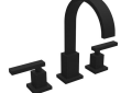 Newport Brass® 2040/56 Model 2040 Secant Widespread Lavatory Faucet, 1.2 gpm Flow Rate, 6-3/4 in H Spout, 8 to 20 in Center, Flat Black, 2 Handles, Pop-Up Drain