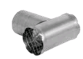 DuraVent® FSTT4 FasNSeal Termination Tee, Stainless Steel, 4 in Dia x 7 in L, 27 ga