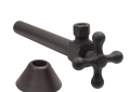 BrassCraft® CS40BX BZ Multi-Turn Angle Supply Stop With 5 in Extension Tube and Bell Flange, 1 Pieces, Brass/Copper, Domestic