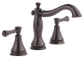 DELTA® 3597LF-RBMPU Cassidy™ Widespread Lavatory Faucet, Commercial, 1.2 gpm Flow Rate, 4-5/16 in H Spout, 6 to 16 in Center, Brilliance® Venetian Bronze, 2 Handles, Pop-Up Drain, Import