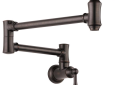 DELTA® 1177LF-RB Traditional® Pot Filler Faucet, 4 gpm Flow Rate, Swivel Spout, Venetian Bronze, 2 Handles, Import