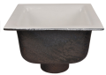 IPS 60401 AB&A 3 inch No Hub 12 inch Square Cast Iron Floor Sink