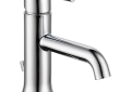 DELTA® 559LF-MPU Trinsic® Centerset Lavatory Faucet, Commercial, 1.2 gpm Flow Rate, 2-3/8 in H Spout, 1 Handles, Metal Pop-Up Drain, 1 or 3 Faucet Holes, Polished Chrome
