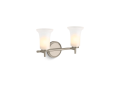 Kohler® 38405-SC02-BNL Bellera Sconce, (2) Lamps A19 Lamp, Brushed Nickel Housing