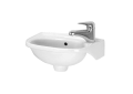 Barclay 4-551WH 4-551 Tina™ Basin With Hanger, Oval Shape, 15-3/4 in W x 9-3/4 in D, Wall Mounting, Vitreous China, White, Import