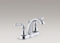 Kohler® 393-N4-CP Devonshire® Centerset Bathroom Sink Faucet, Polished Chrome, 2 Handles, Pop-Up Drain, 1.2 gpm Flow Rate