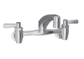 Elkay® LK940AT08T4H Food Service Faucet, 1.5 gpm Flow Rate, 8 in Center, Tubular Arc Spout, Polished Chrome, 2 Handles