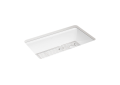 Kohler® 5871-5UA1-0 K-5871-5UA1 Riverby Sink, White, Rectangle Shape, 30-1/4 in L x 15-13/16 in W Bowl x 9 in D Bowl, 5 Faucet Holes, 9-13/16 in H x 22 in W x 33 in L, Undermount Mounting, Enameled Cast Iron