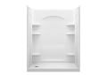 Sterling® 72170110-0 3-Piece Shower Back Wall, Ensemble®, 60-1/4 in L x 31-1/4 in W x 76-1/2 in H, Solid Vikrell®, White