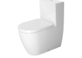 DURAVIT 2170090092 ME by Starck Dual Flush Close Coupled Toilet Bowl, White, Elongated Shape, 15-3/4 in H Rim