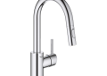 GROHE 31479001 31479_1 Concetto™ Pull-Down Bar Faucet, 1.75 gpm Flow Rate, Polished Chrome, 1 Handle, 1 Faucet Hole, Residential
