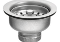 Moen® 22037 Drop-In Basket Strainer With Drain Assembly, For Use With Sink, 3-1/2 in, Stainless Steel, Satin, Import
