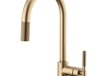 Brizo® 63043LF-GL Litze™ Pull-Down Kitchen Faucet, 1.8 gpm Flow Rate, Luxe Gold, 1 Handles, 1 Faucet Holes, Function: Traditional