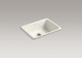 Kohler® 6585-96 Kitchen Sink, Biscuit, Rectangular Shape, 21 in L x 16 in W Bowl x 7-1/2 in D Bowl, 24-1/4 in L x 18-3/4 in W x 8-1/4 in H, Top/Undermount Mounting, Enameled Cast Iron