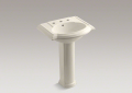 Kohler 2286-8-47 Devonshire (R) 24" Pedestal Bathroom Sink with 8" Widespread Faucet Holes