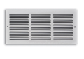 TRUaire™ 17310X10 1-Way Stamped Face Return Air Grille, 10 in W x 10 in H x 1/4 in THK, 143 to 332 cfm, Steel, White Powder Coated, Import