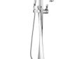 Brizo® T70130-PC Free Standing Tub Filler Trim, Virage®, 2 gpm Flow Rate, Polished Chrome, 1 Handles, Domestic