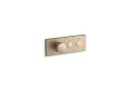 Kohler(R) K-26346-9-BV Anthem(R) Two-Outlet Recessed Mechanical Thermostatic Valve Control - Vibrant Brushed Bronze