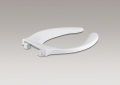 Kohler® 4731-C-0 Stronghold® Toilet Seat With Integrated Handle and Self-Sustaining Self-Sustaining Check Hinge, Elongated Bowl, Open Front, Plastic, White, Self-Sustaining Self-Sustaining Check Hinge
