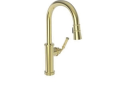 Newport Brass® 2940-5103/01 Model 2940-5103 Taft Pull-Down Kitchen Faucet, 1.8 gpm Flow Rate, PVD Forever Brass, 1 Handles, 1 Faucet Holes, Function: Traditional
