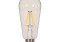 SATCO® S9895 Dimmable Filament LED Lamp, 7 W, 60 W Incandescent Equivalent, E26 Lamp, ST19 Shape, 810 Lumens