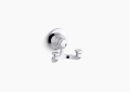 Kohler® 11414-CP Robe Hook, Bancroft®, 2 Hooks, 3-1/8 in OAW x 2-7/8 in OAD x 2-13/16 in OAH, Metal