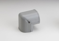 Rectorseal 84243 Fortress LCO-92-G 3-1/2 inch PVC Lineset Cover Vertical Outside 90 Degree Elbow - Gray