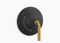 Kohler K-TS23954-4-BMB Tone(TM) Rite-Temp(R) Valve Trim - Matte Black with Moderne Brass