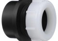 Charlotte ABS 00103P 0600 Trap Male Adapter With Washer and Polyethylene Nut, 1-1/2 x 1-1/4 in Nominal, SCH 40/STD, ABS