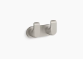 Kohler K-97500-BN Avid(R) Double Robe Hook - Vibrant Brushed Nickel