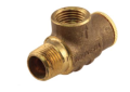 Boshart Industries RVNB05-075NL Non-Adjustable Standard Relief Valve, 1/2 in Nominal, MNPT x FNPT End Style, 75 psi Pressure, Brass Body