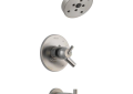 DELTA® T17459-SS Monitor® 17 Tub and Shower Trim, 1.75 gpm Shower, Stainless Steel