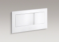 Kohler® 6298-0 Veil® Wall-Hung Flush Actuator Plate, For Use With 2 x 6 in Wall Tank and Carrier System, Stainless Steel, White