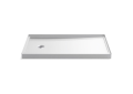 Kohler® 8459-0 Rely® 1-Piece Single Threshold Shower Base, White, Left Drain, 60 in L x 32 in W x 4-11/16 in D