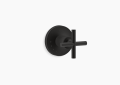 Kohler K-T14490-3-BL Purist(R) Valve Trim with Cross Handle for Volume Control Valve, Requires Valve - Matte Black