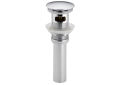 Brizo® RP72414PC Pushbutton Activated Pop-Up Drain Assembly, Polished Chrome, Brass Drain