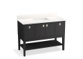 Kohler(R) K-35027-DWG Seagrove(R) by Studio McGee 48" Bathroom Vanity Cabinet with Sink and Quartz Top - Ferrous Grey