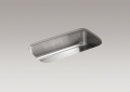 Kohler® 3183-NA Undertone® Kitchen Sink, Rectangular Shape, 29-1/2 in L x 15-1/4 in W Bowl x 7-5/8 in D Bowl, 31-1/2 in L x 17-3/4 in W x 8 in H, Undermount Mounting, Stainless Steel