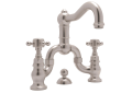 Rohl® A1419XMSTN-2 Acqui Traditional Bathroom Faucet, 1.2 gpm Flow Rate, Satin Nickel