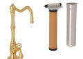 Rohl® AKIT1435LMIB-2 Acqui Traditional Filtration, 0.5 gpm Flow Rate, Column Spout, Italian Brass