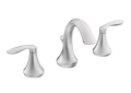 Moen® TV6420 Eva High Arc Bathroom Faucet, 1.2 gpm Flow Rate, 6 in H Spout, 8 to 16 in Center, Chrome, 2 Handles, Lift Rod Drain, Domestic