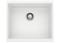 Blanco 513426 PRECIS™ SILGRANIT® II Kitchen Sink, White, Rectangle Shape, 19.69 in L x 15-3/4 in W Bowl x 7-1/2 in D Bowl, 20-3/4 in L x 18 in W, Undermount Mounting, Solid Granite