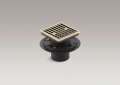 Kohler® 9136-AF ClearFlo™ Square Shower Drain, Solid Brass Grid, PVC/Brass Drain
