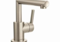 Moen® S43001BN Bathroom Faucet, Arris™, 1.5 gpm Flow Rate, 6-5/8 in H Spout, 1 Handle, Pop-Up Drain, 1 Faucet Hole, Brushed Nickel, Function: Traditional