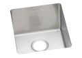 Elkay® EFRU131610T Crosstown® Transitional Kitchen Sink, Polished Satin, Rectangle Shape, 13-1/2 in L x 16 in W Bowl x 10 in D Bowl, 16 in L x 18-1/2 in W x 10 in H, Undermount Mounting, 16 ga 304 Stainless Steel