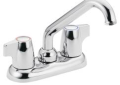 Moen® 74998 Chateau® Centerset Laundry Faucet, 2.2 gpm Flow Rate, 4 in Center, Polished Chrome, 2 Handles, Import