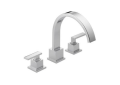 DELTA® T2753 Roman Tub Trim, Vero®, 18 gpm Flow Rate, 8 to 16 in Center, Polished Chrome, 2 Handles, Function: Traditional, Import