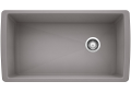 Blanco 441770 DIAMOND™ SILGRANIT® II Kitchen Sink, Metallic Gray, Rectangle Shape, 30-1/2 in L x 16-1/2 in W Bowl x 9-1/2 in D Bowl, 33-1/2 in L x 18-1/2 in W, Undermount Mounting, Solid Granite
